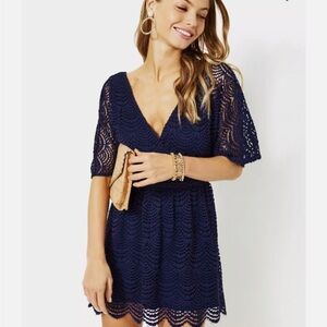 Lilly Pulitzer Blue Parigi Skort Romper